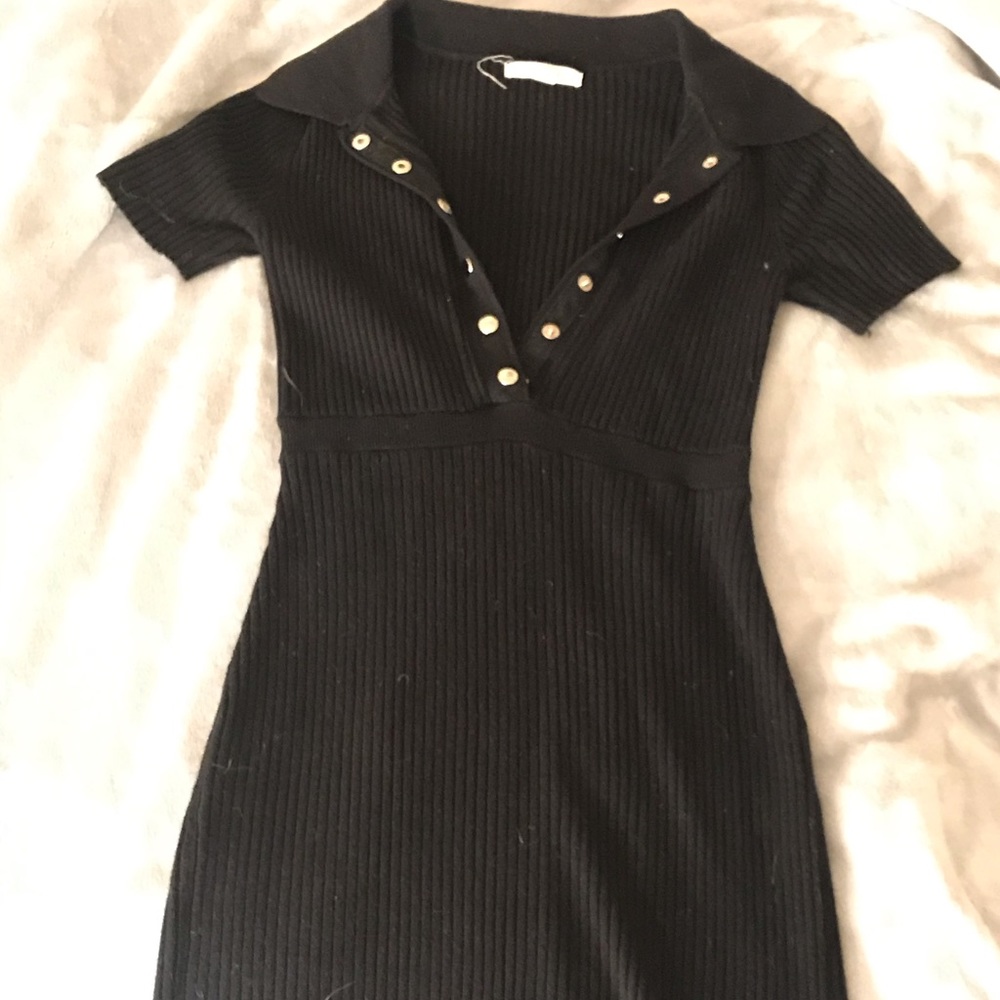 Black stretchy above the knee dress!